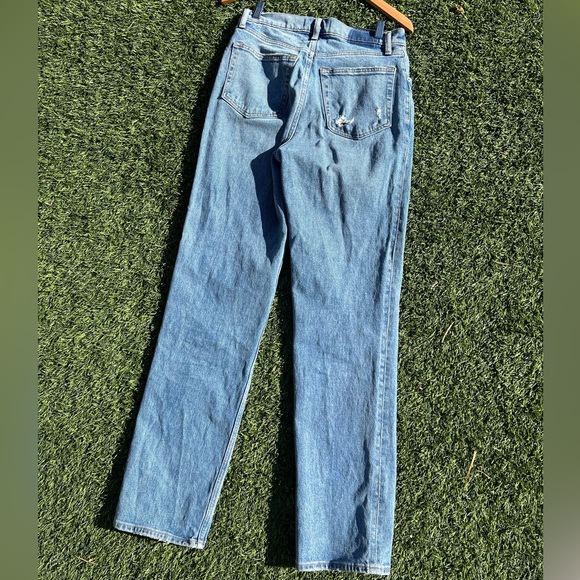 Abercrombie the 90s straight ultra high rise jeans with cross cross waistband - Picture 5 of 6